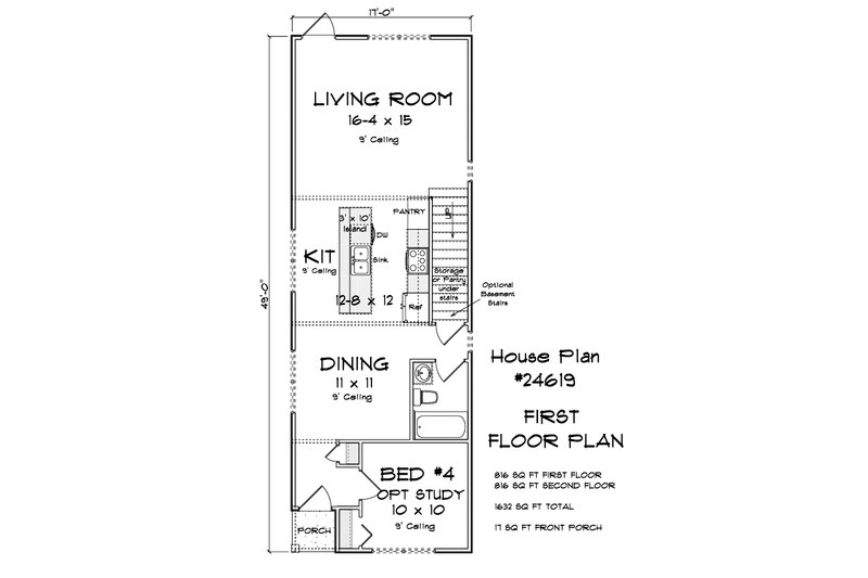 Architectural House Design - Floor Plan - Main Floor for Modern House Plan #513-2412 - 4 bed, 3 bath