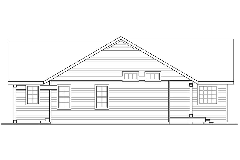 House Design - Exterior - Other Elevation 1 for Ranch House Plan #124-918 - 3 bed, 2 bath