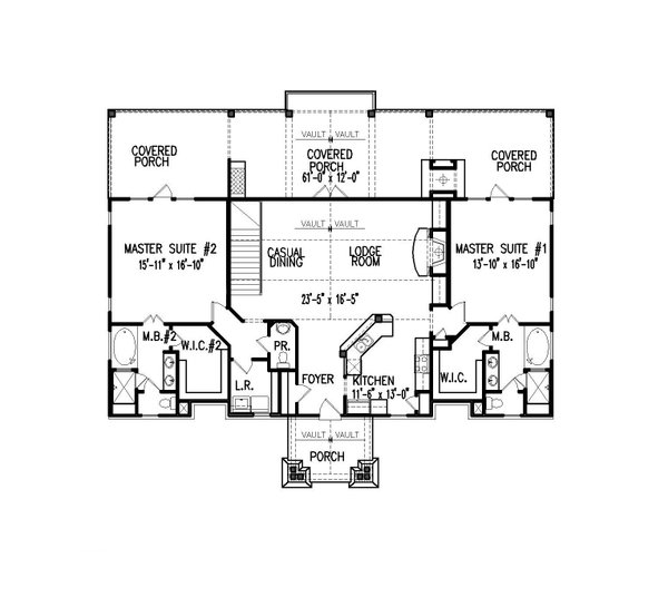 House Blueprint - Craftsman Floor Plan - Main Floor Plan #54-506