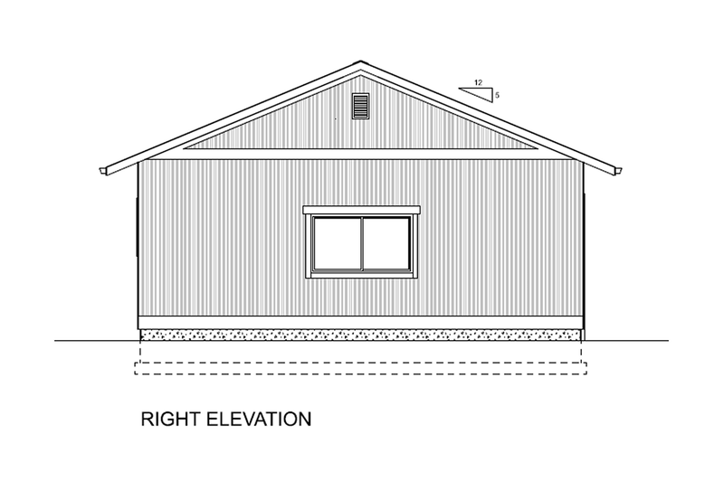 House Design - Exterior - Other Elevation 1 for Farmhouse House Plan #126-283, 1 bath