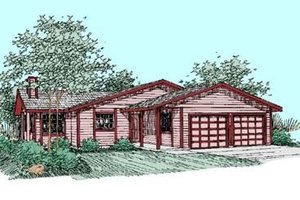 Ranch Exterior - Front Elevation Plan #60-363