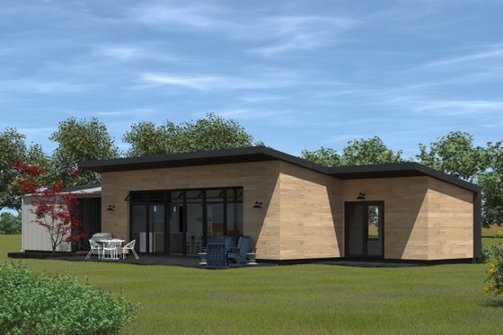 Exterior - Other Elevation 1 for Modern House Plan #933-15 - 2 bed, 2 bath