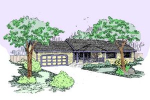 Ranch Exterior - Front Elevation Plan #60-457