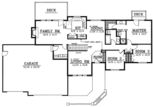 House Plan Design - Prairie Floor Plan - Main Floor Plan #92-111