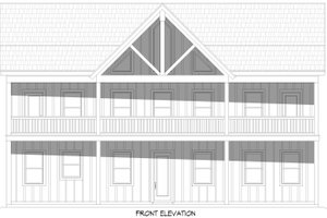 Exterior - Front Elevation 4 for Beach House Plan #932-1110 - 2 bed, 3 bath