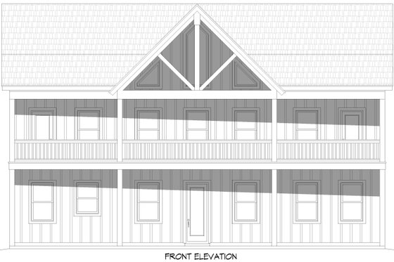 Exterior - Front Elevation 4 for Beach House Plan #932-1110 - 2 bed, 3 bath