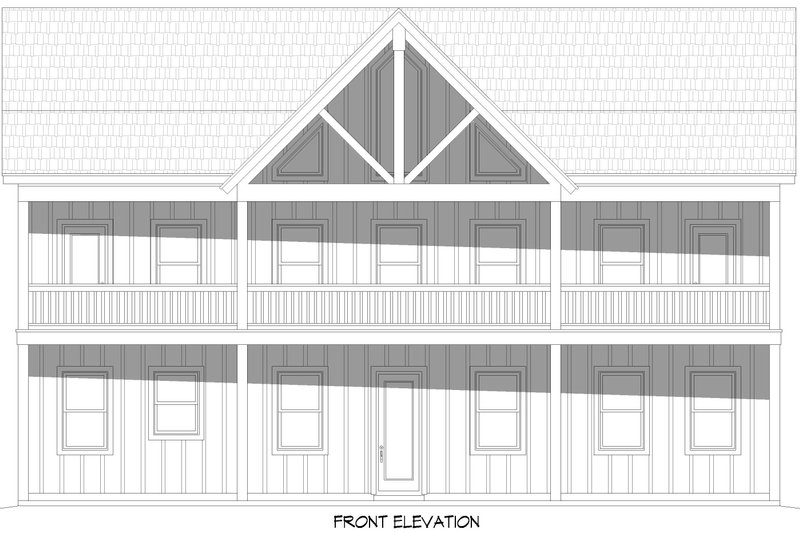 House Plan Design - Exterior - Front Elevation 4 for Beach House Plan #932-1110 - 2 bed, 3 bath