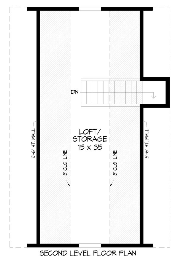 Southern Floor Plan - Upper Floor Plan #932-1402