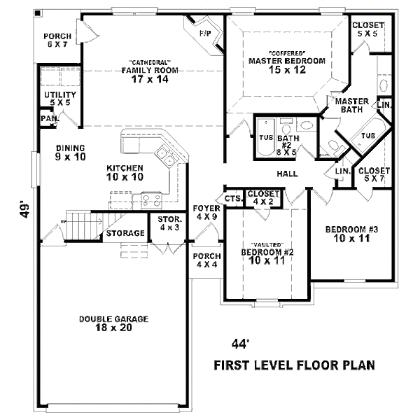 European Floor Plan - Main Floor Plan #81-13795