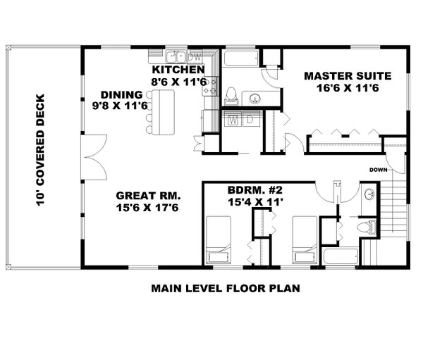 Country Floor Plan - Main Floor Plan #117-975