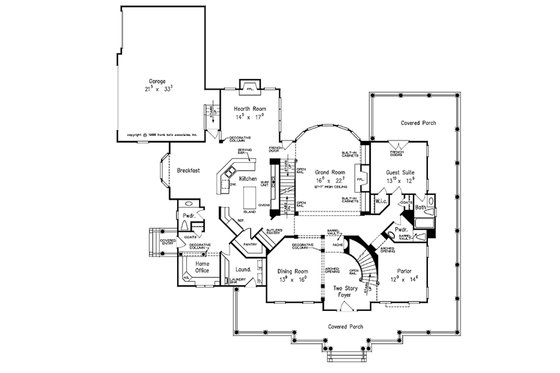 Floor Plan - Main Floor for Country House Plan #927-37 - 5 bed, 5.5 bath