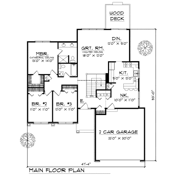 Traditional Floor Plan - Main Floor Plan #70-140