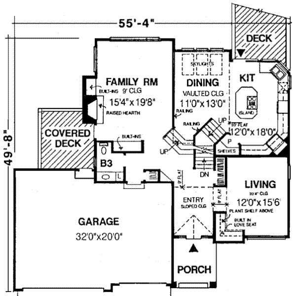 Traditional Floor Plan - Main Floor Plan #334-108