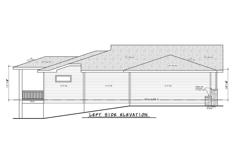 House Blueprint - Exterior - Other Elevation for Contemporary House Plan #20-2461 - 3 bed, 2.5 bath