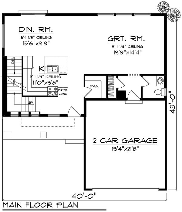 Prairie Floor Plan - Main Floor Plan #70-1511