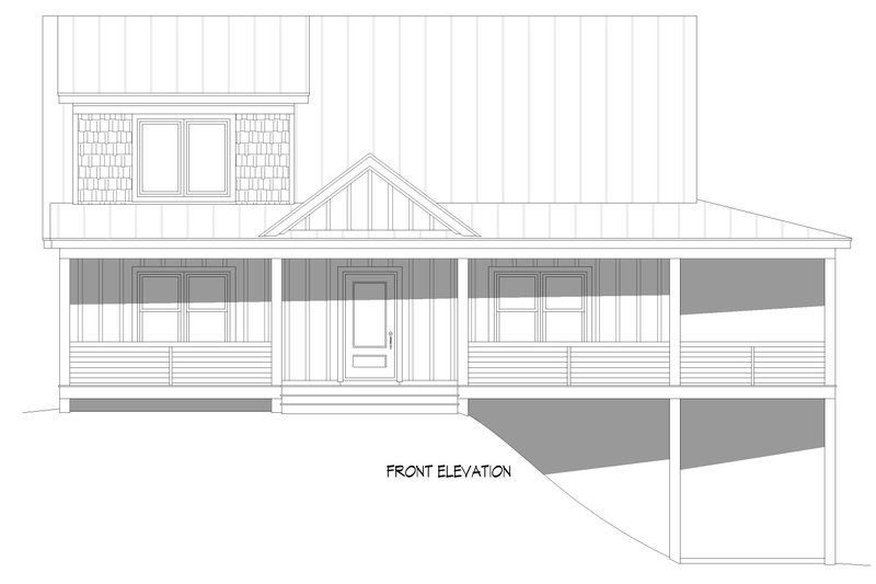 House Blueprint - Exterior - Front Elevation 5 for Country House Plan #932-1411 - 3 bed, 2.5 bath