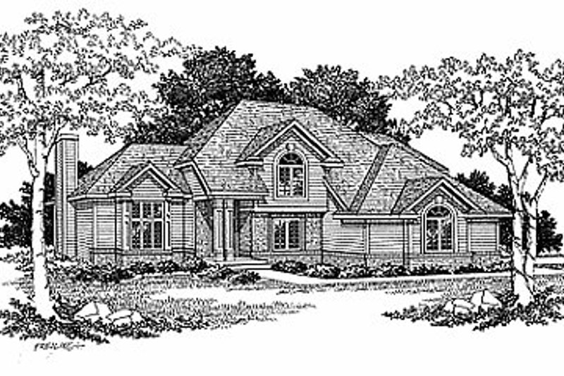 Architectural House Design - Traditional Exterior - Front Elevation Plan #70-187
