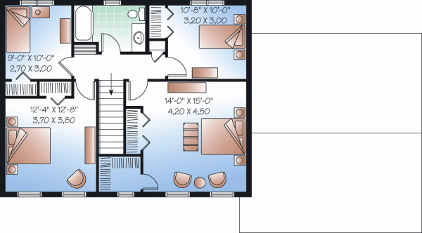 Dream House Plan - Country Floor Plan - Upper Floor Plan #23-2261