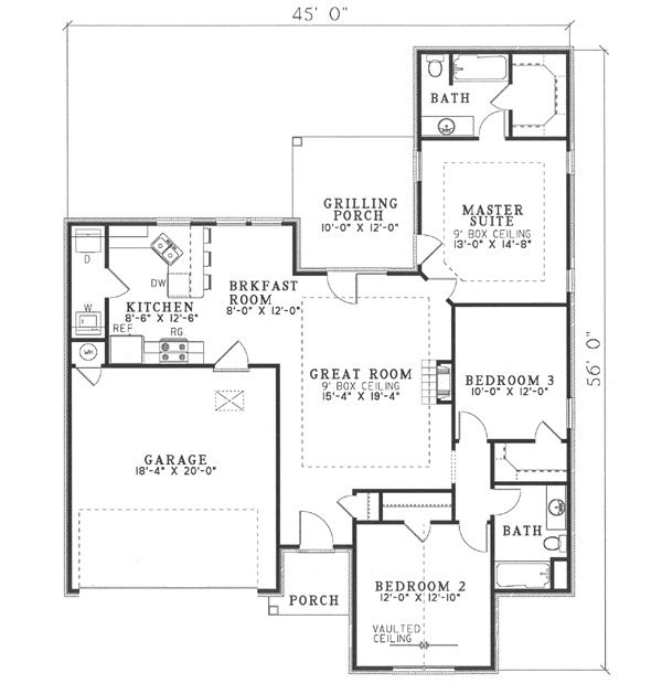 Traditional Floor Plan - Main Floor Plan #17-1141