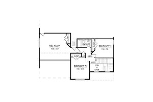 Floor Plan - Upper Floor for Traditional House Plan #424-415 - 4 bed, 3 bath