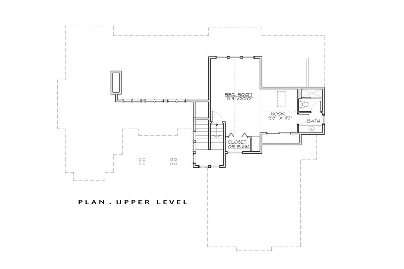 House Blueprint - Floor Plan - Upper Floor for Craftsman House Plan #892-38 - 4 bed, 5 bath
