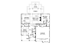 Floor Plan - Main Floor for Craftsman House Plan #929-1079 - 5 bed, 4.5 bath