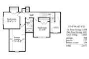 Mediterranean Style House Plan - 3 Beds 2 Baths 1883 Sq/Ft Plan #69-160 