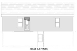 Exterior - Rear Elevation for Contemporary House Plan #932-946 - 3 bed, 3 bath