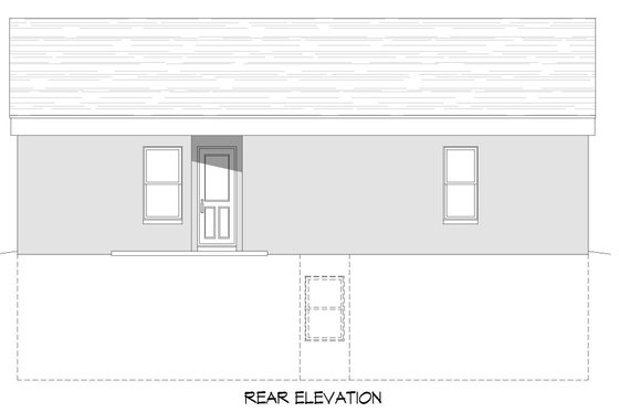 Exterior - Rear Elevation for Contemporary House Plan #932-946 - 3 bed, 3 bath