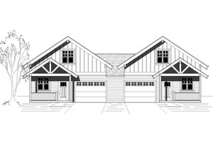 Cottage Exterior - Front Elevation Plan #423-52