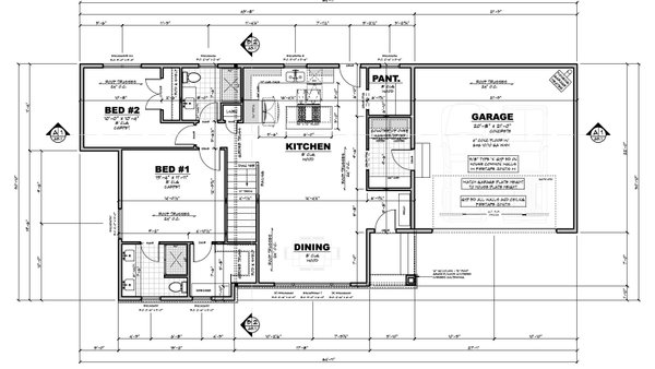 Contemporary Floor Plan - Main Floor Plan #1075-3
