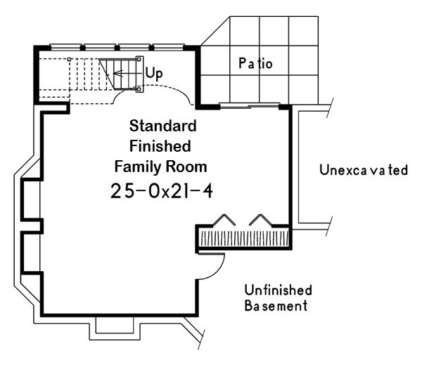 Architectural House Design - Traditional Floor Plan - Lower Floor Plan #57-185