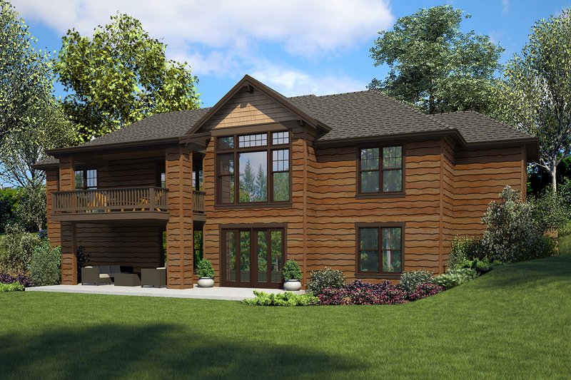 Dream House Plan - Exterior - Rear Elevation for Ranch House Plan #48-950 - 4 bed, 3.5 bath