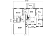 Traditional Style House Plan - 3 Beds 2 Baths 1568 Sq/Ft Plan #312-323 