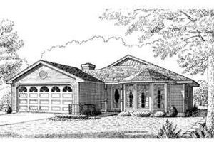 Country Exterior - Front Elevation Plan #410-128