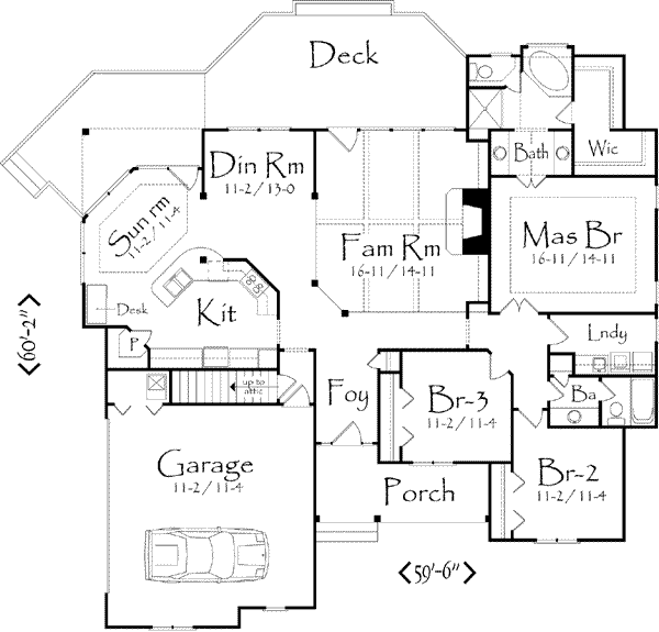 Traditional Floor Plan - Main Floor Plan #71-109