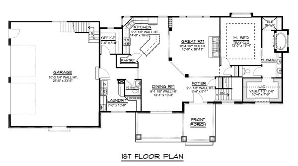 House Blueprint - Barndominium Floor Plan - Main Floor Plan #1064-31