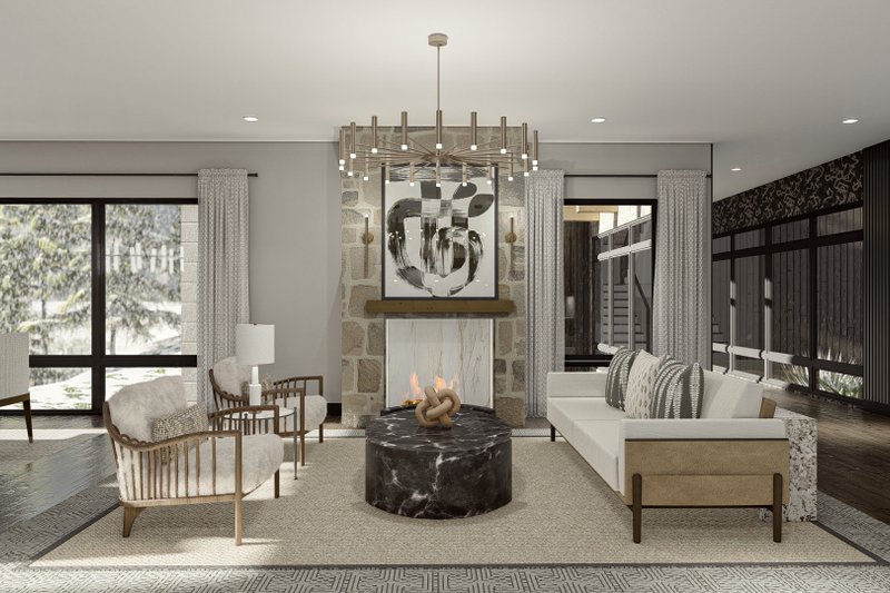 Dream House Plan - Interior - Family Room 1 for Modern House Plan #455-617 - 4 bed, 3.5 bath