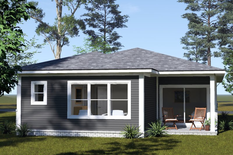 Architectural House Design - Exterior - Rear Elevation for Modern House Plan #513-2466 - 4 bed, 3 bath