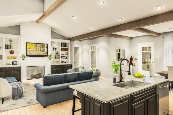 Country Interior - Family Room Plan #406-9659