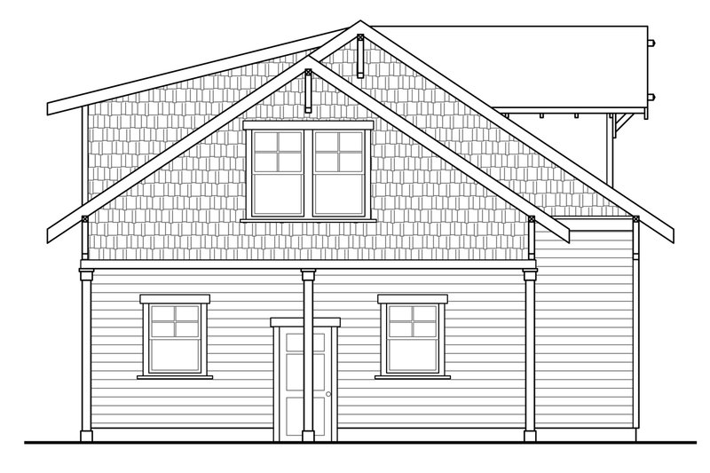 Architectural House Design - Exterior - Other Elevation for Craftsman House Plan #124-932, 1 bath