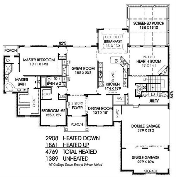 Traditional Floor Plan - Main Floor Plan #424-266