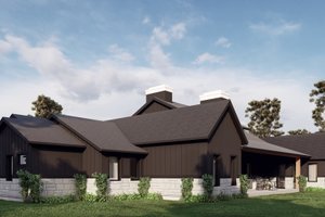 Exterior - Rear Elevation for Country House Plan #1110-15 - 4 bed, 3.5 bath