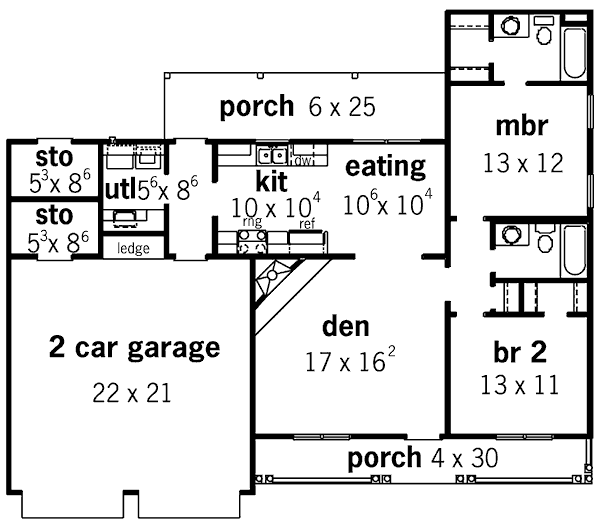 Traditional Floor Plan - Main Floor Plan #16-242