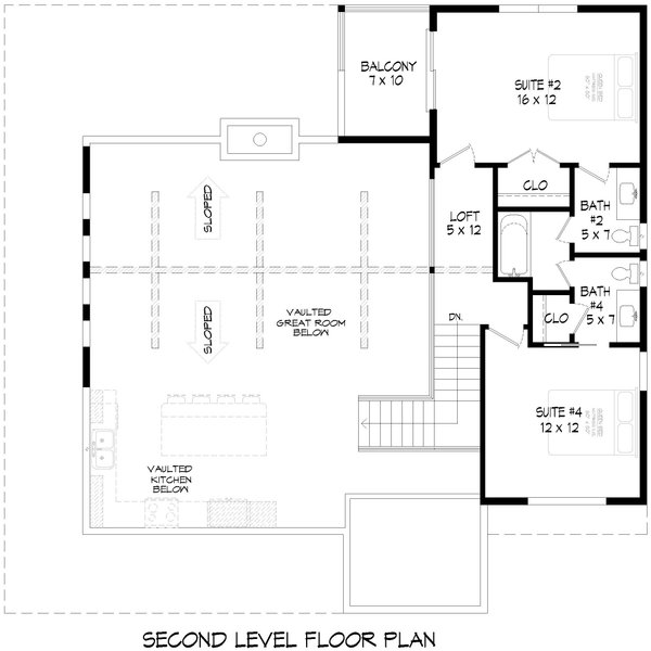 House Blueprint - Farmhouse Floor Plan - Upper Floor Plan #932-1078