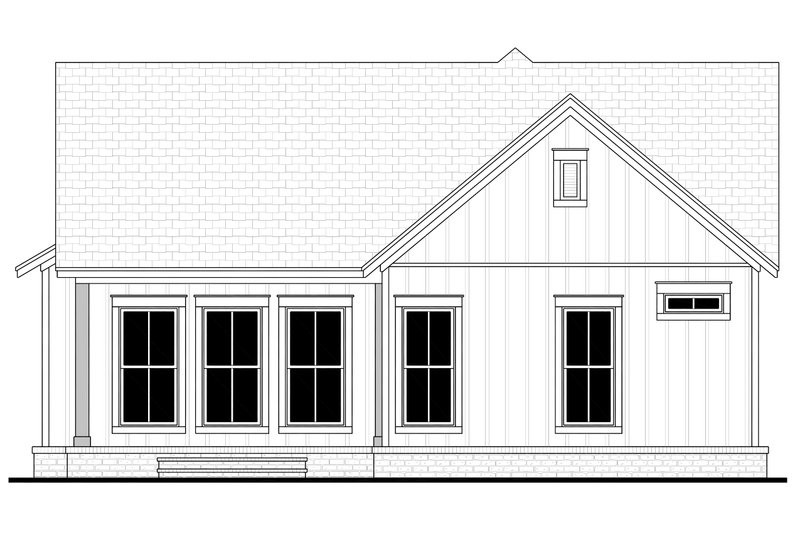 House Plan Design - Exterior - Rear Elevation for Cottage House Plan #430-247 - 2 bed, 2 bath