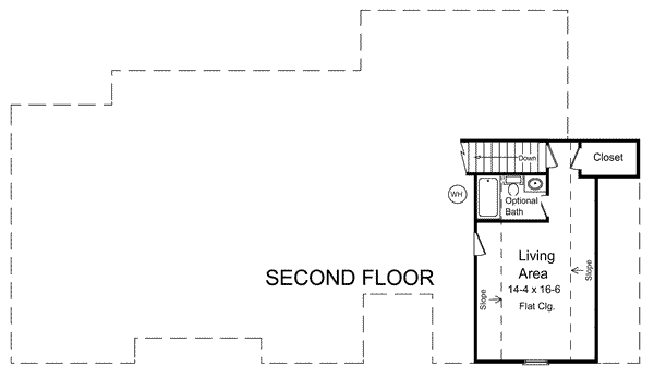 European Floor Plan - Upper Floor Plan #21-119