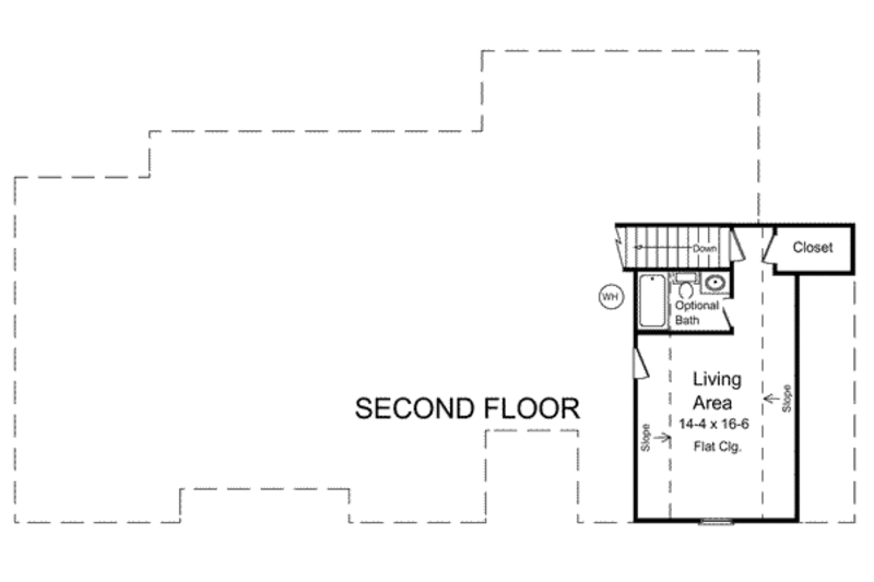 Home Plan - Floor Plan - Upper Floor for European House Plan #21-119 - 3 bed, 2 bath