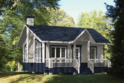 Cabin Style House Plan - 1 Beds 1 Baths 576 Sq/Ft Plan #25-4408 
