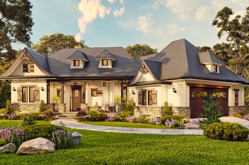 Home Plan - Exterior - Front Elevation 8 for Craftsman House Plan #54-707 - 3 bed, 2 bath
